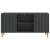 Cabinet TV Negru 102 x 34,5 x 50 cm Lemn prelucrat GartenMobel Dekor