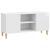 Cabinet TV Alb foarte lucios 102 x 34,5 x 50 cm Lemn prelucrat GartenMobel Dekor
