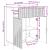 Bufet cu sertar Gri Beton 66 x 34,5 x 89,5 cm Lemn prelucrat GartenMobel Dekor