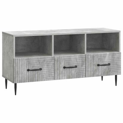 Cabinet TV Gri Beton 102 x 34,5 x 50 cm Lemn prelucrat GartenMobel Dekor