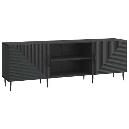 Cabinet TV Negru 150 x 31 x 50 cm Lemn prelucrat GartenMobel Dekor
