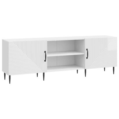 Cabinet TV Alb foarte lucios 150 x 31 x 50 cm Lemn prelucrat GartenMobel Dekor