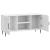 Cabinet TV Alb foarte lucios 102 x 34,5 x 50 cm Lemn prelucrat GartenMobel Dekor