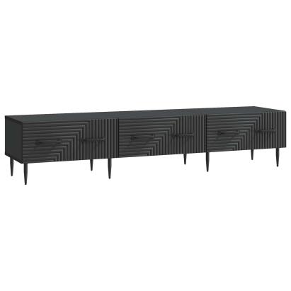 Cabinet TV cu sertar Negru 147 x 34,5 x 30 cm Lemn prelucrat GartenMobel Dekor