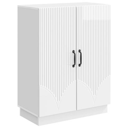Bufet Alb foarte lucios 66 x 34,5 x 87 cm Lemn prelucrat GartenMobel Dekor