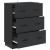 Dulap cu sertare Negru 66 x 34,5 x 87 cm Lemn prelucrat GartenMobel Dekor