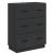 Dulap cu sertare Negru 66 x 34,5 x 87 cm Lemn prelucrat GartenMobel Dekor