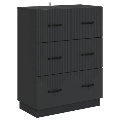 Dulap cu sertare Negru 66 x 34,5 x 87 cm Lemn prelucrat GartenMobel Dekor