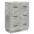 Dulap cu sertare Gri Beton 66 x 34,5 x 87 cm Lemn prelucrat GartenMobel Dekor