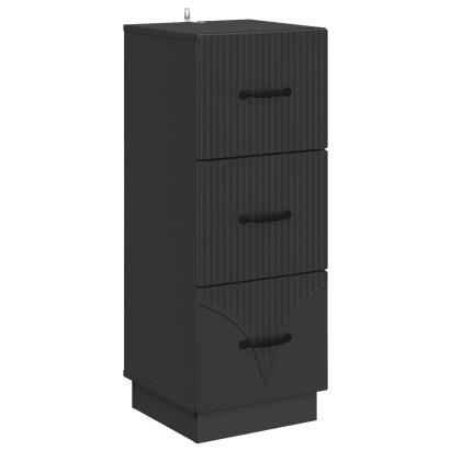 Dulap cu sertare Negru 33 x 34,5 x 87 cm Lemn prelucrat GartenMobel Dekor