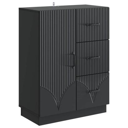 Bufet cu sertar Negru 66 x 34,5 x 87 cm Lemn prelucrat GartenMobel Dekor