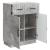 Bufet cu sertar Gri Beton 66 x 34,5 x 87 cm Lemn prelucrat GartenMobel Dekor