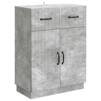 Bufet cu sertar Gri Beton 66 x 34,5 x 87 cm Lemn prelucrat GartenMobel Dekor