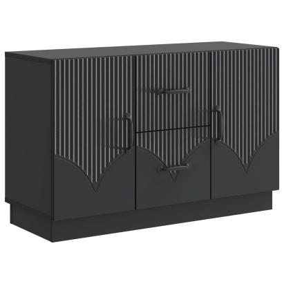Bufet cu sertar Negru 89 x 34,5 x 57 cm Lemn prelucrat GartenMobel Dekor