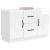 Bufet Alb foarte lucios 89 x 34,5 x 57 cm Lemn prelucrat GartenMobel Dekor