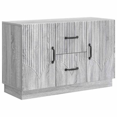 Bufet cu sertar Sonoma gri 89 x 34,5 x 57 cm Lemn prelucrat GartenMobel Dekor