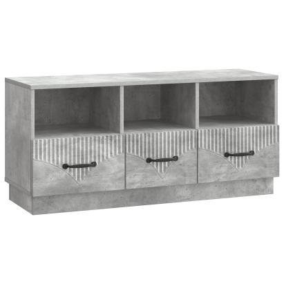 Cabinet TV Gri Beton 102 x 34,5 x 47 cm Lemn prelucrat GartenMobel Dekor