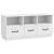 Cabinet TV Alb foarte lucios 102 x 34,5 x 47 cm Lemn prelucrat GartenMobel Dekor