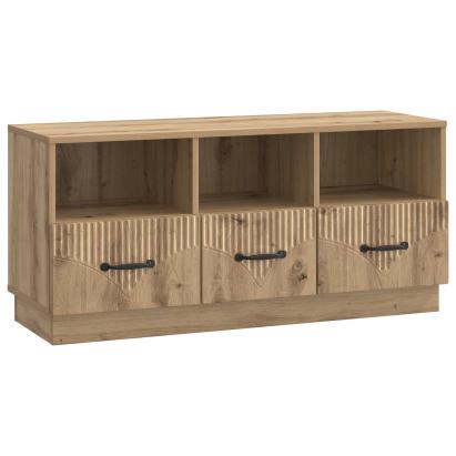 Cabinet TV Stejar Artizanal 102 x 34,5 x 47 cm Lemn prelucrat GartenMobel Dekor