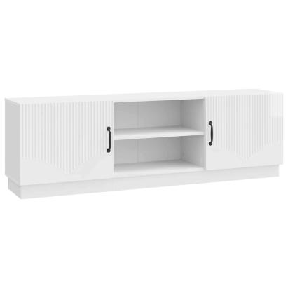 Cabinet TV Alb foarte lucios 150 x 31 x 47 cm Lemn prelucrat GartenMobel Dekor