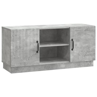 Cabinet TV Gri Beton 102 x 34,5 x 47 cm Lemn prelucrat GartenMobel Dekor