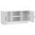 Cabinet TV Alb foarte lucios 102 x 34,5 x 47 cm Lemn prelucrat GartenMobel Dekor