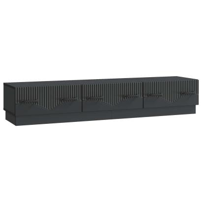 Cabinet TV cu sertar Negru 147 x 34,5 x 27 cm Lemn prelucrat GartenMobel Dekor