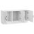 Cabinet TV Alb foarte lucios 99 x 34,5 x 47 cm Lemn prelucrat GartenMobel Dekor