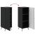 Bufet Negru 33 x 34,5 x 90 cm Lemn prelucrat GartenMobel Dekor