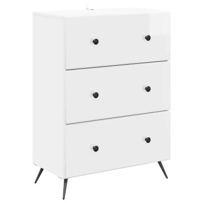 Dulap cu sertare Alb foarte lucios 66 x 34,5 x 90 cm GartenMobel Dekor