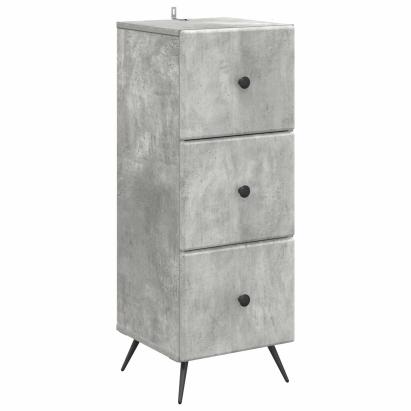 Dulap cu sertare Gri Beton 33 x 34,5 x 90 cm Lemn prelucrat GartenMobel Dekor