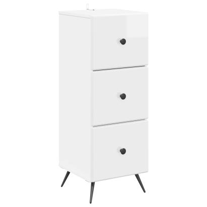 Dulap cu sertare Alb foarte lucios 33 x 34,5 x 90 cm GartenMobel Dekor