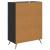 Bufet cu sertar Negru 66 x 34,5 x 90 cm Lemn prelucrat GartenMobel Dekor