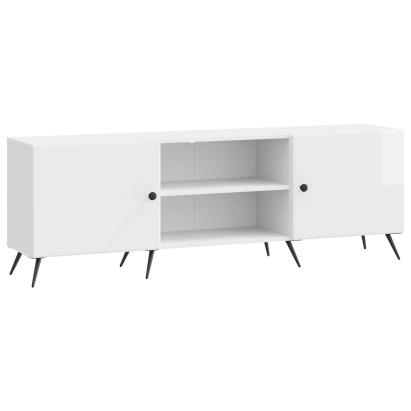 Cabinet TV Alb foarte lucios 150 x 31 x 50 cm Lemn prelucrat GartenMobel Dekor