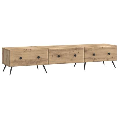 Cabinet TV Stejar Artizanal 147 x 34,5 x 30 cm Lemn prelucrat GartenMobel Dekor