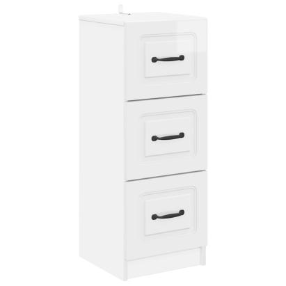 Dulap cu sertare Alb foarte lucios 33 x 34,5 x 87 cm GartenMobel Dekor