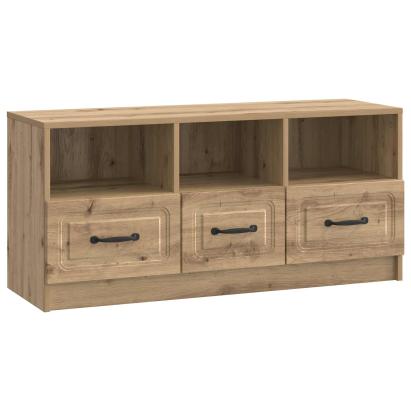 Cabinet TV Stejar Artizanal 102 x 34,5 x 47 cm Lemn prelucrat GartenMobel Dekor
