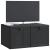 Dulap TV suspendat, negru, 59,5 x 41 x 30 cm, 2 uși, lemn prelucrat