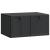 Dulap TV suspendat, negru, 59,5 x 41 x 30 cm, 2 uși, lemn prelucrat