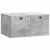 Dulap TV suspendat de perete gri beton, 59,5 x 41 x 30 cm, 2 uși