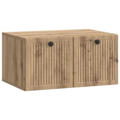 Dulap TV suspendat stejar artizanal, 59,5 x 41 x 30 cm, 2 uși