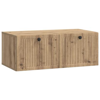 Dulap TV suspendat stejar artizanal, 78,5 x 41 x 30 cm, 2 uși