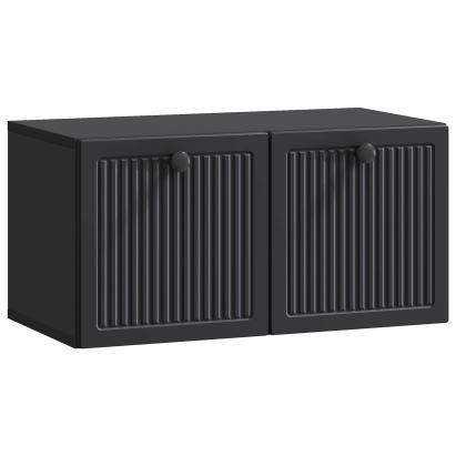 Dulap TV suspendat de perete, negru, 59,5 x 31 x 30 cm, 2 uși