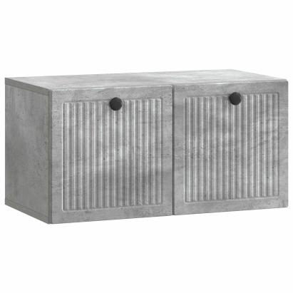 Dulap TV suspendat gri beton, 2 uși, 59,5 x 31 x 30 cm, vidaXL