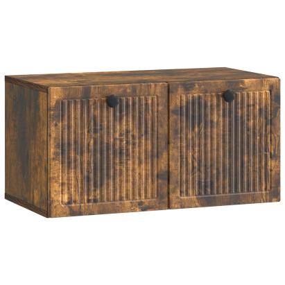 Dulap TV suspendat, stejar fumuriu, 59,5 x 31 x 30 cm, 2 uși