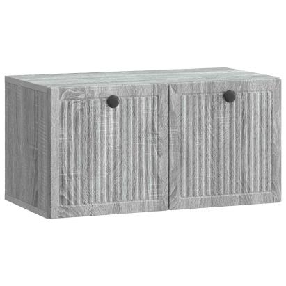 Dulap TV suspendat Sonoma gri cu 2 uși, 59,5 x 31 x 30 cm