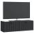 Dulap TV suspendat negru, 98 x 31 x 30 cm, cu 2 uși, stil modern