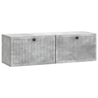 Oglindă TV montată pe perete Gri Beton 98 x 31 x 30 cm GartenMobel Dekor