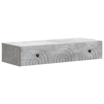 Masă laterală montată pe perete Gri Beton 87,5 x 34,5 x 17 cm GartenMobel Dekor