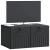 Dulap TV suspendat de perete, negru, 59,5 x 41 x 30 cm, 2 uși